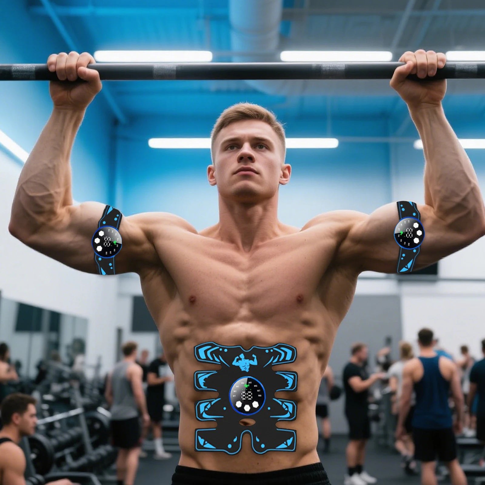 APWIKOGER Ab Stimulator - EMS Muscle Toner for Abdomen, Arms, and Legs