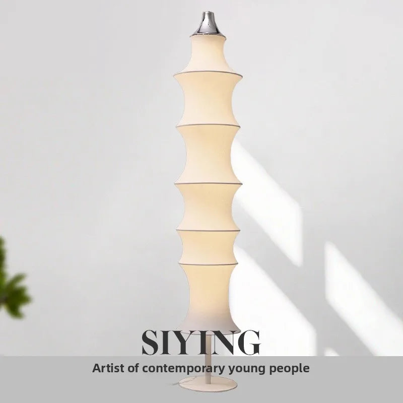 Elegant Modern Silk Art Floor Lamp - LED Lighting for Stylish Decor