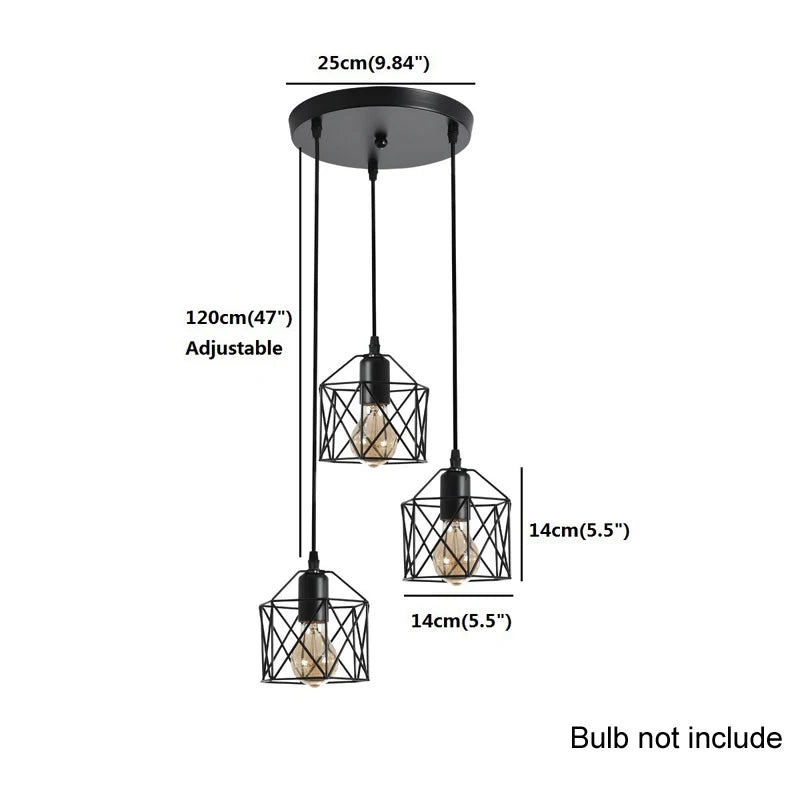 Modern Minimalist LED Pendant Light - Gold & Black Metal Fixture