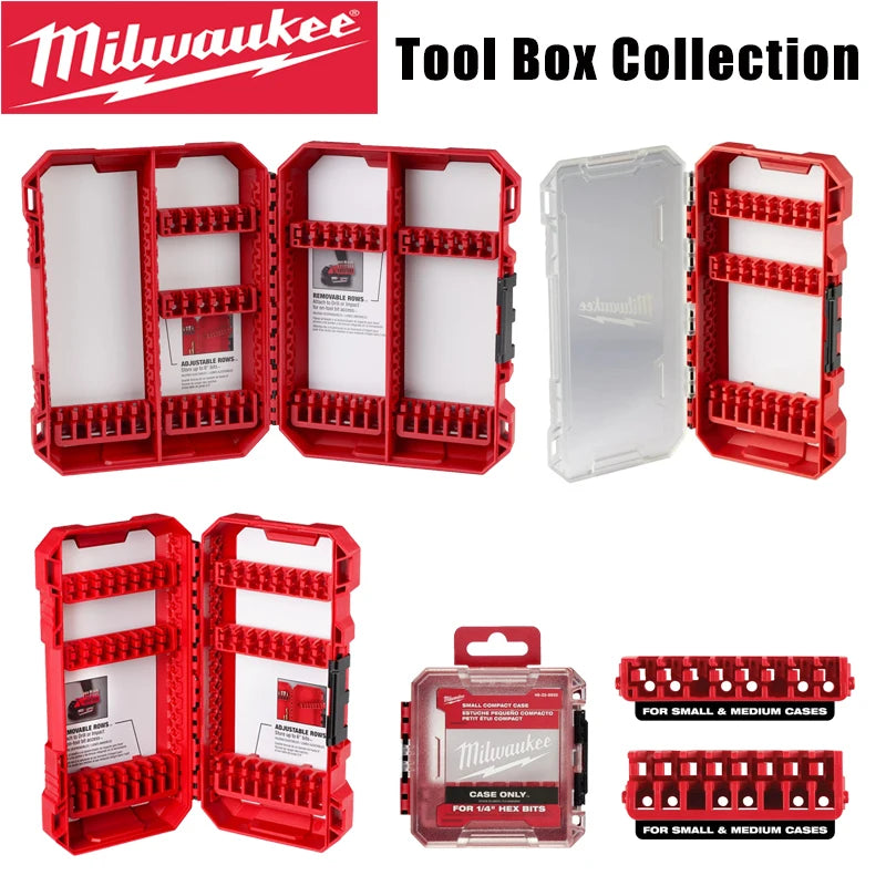 Milwaukee 1/4 Inch Hex Shank Bits Organizer - Durable Storage Case