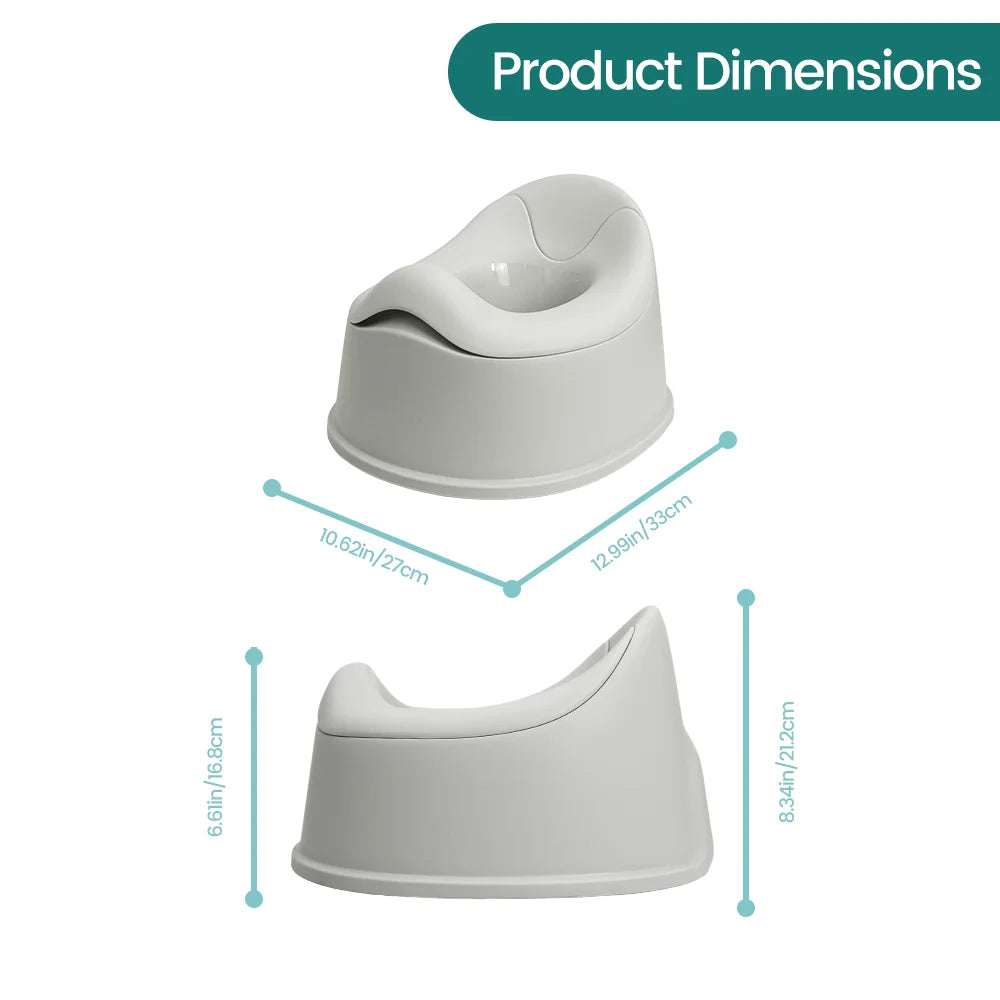 Comfortable Ergonomic Baby Potty Chair - Anti-Slip, Easy Clean, Pink/Grey