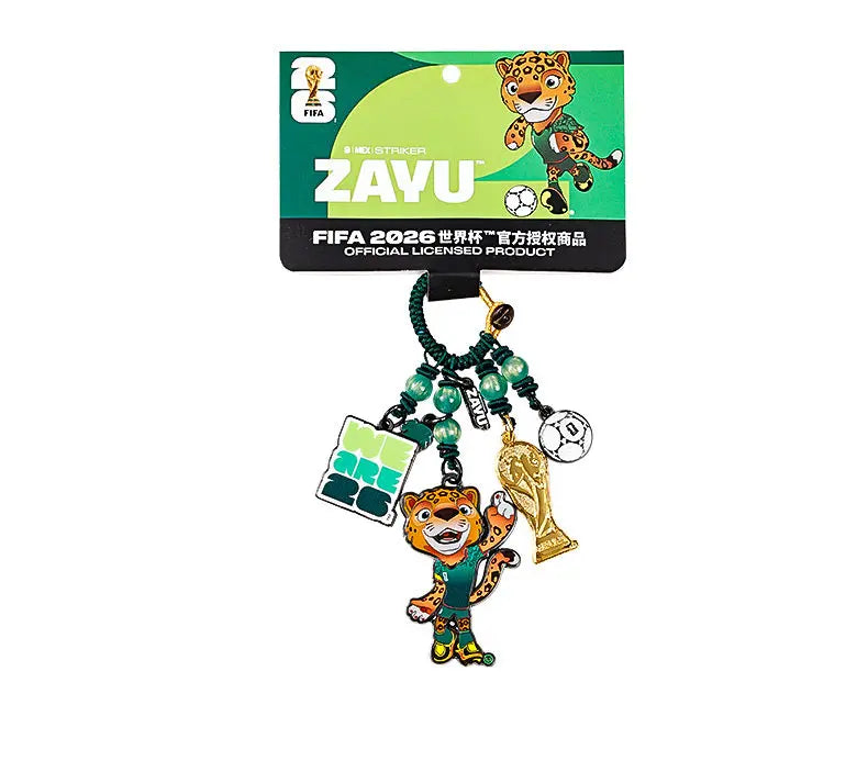 FIFA 2026 World Cup Mascot & Trophy Keychain Charm for Fans