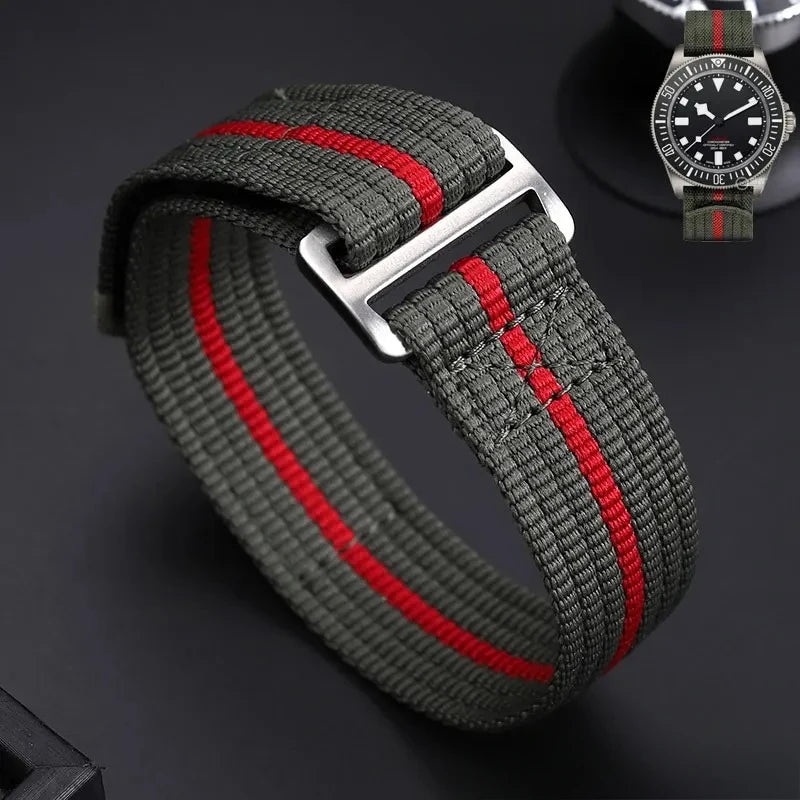 High-Quality Nylon Watch Strap 20mm & 22mm for Men – Sporty & Durable