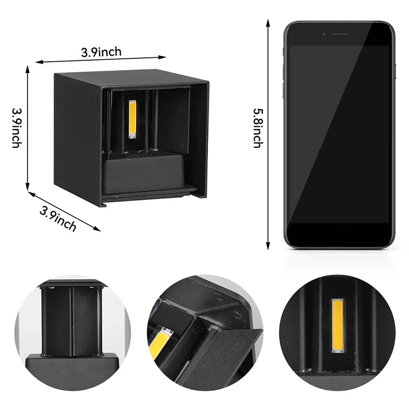 Stylish Waterproof LED Wall Light - Durable Outdoor Lamp