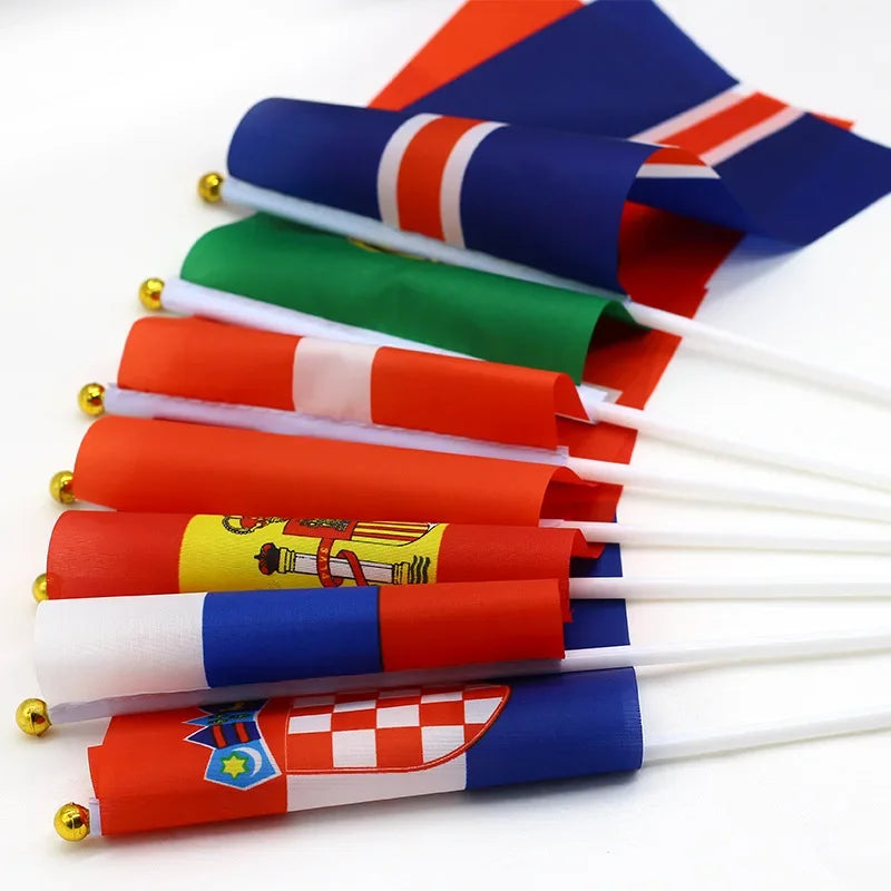 32 National Parade Flags Set – Double-Sided Polyester for Events