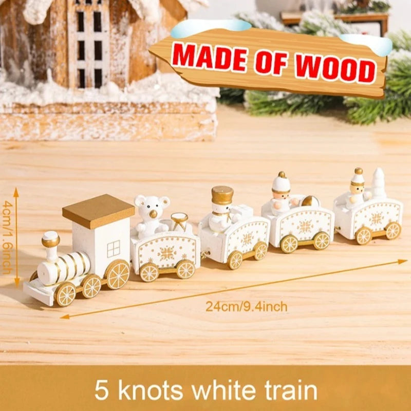 Festive Wooden Christmas Train Ornament - Perfect Holiday Decor