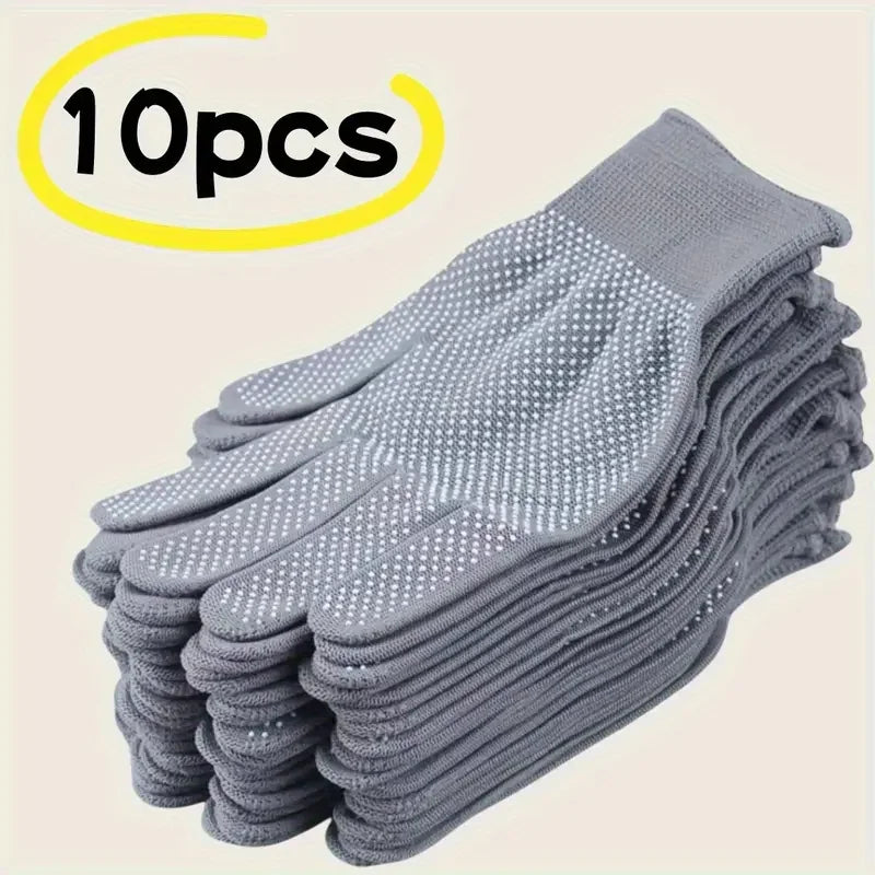 10PC Breathable Nylon Gloves - Non-Slip for Cycling, Fishing & Camping