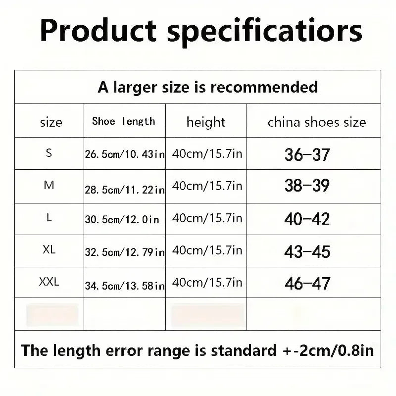 Waterproof Non-Slip High-Tube Shoe Covers for Outdoor Protection