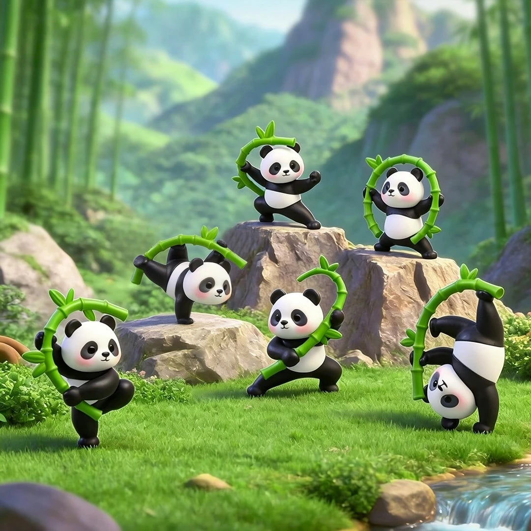 Complete 6-Piece Kung Fu Panda Figurine Set for Desktop Decor