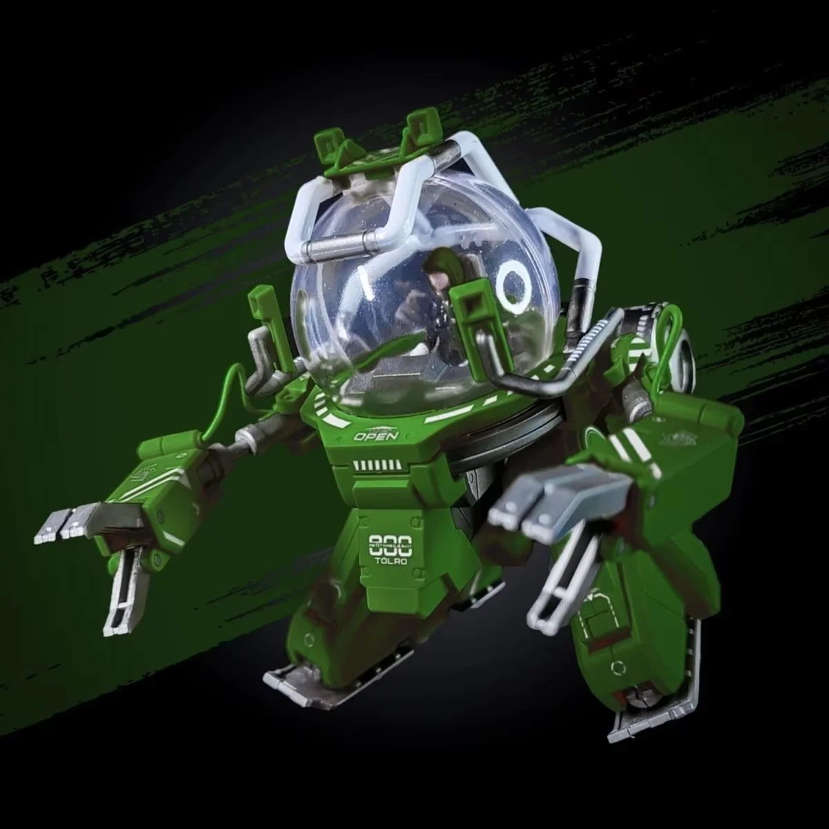 Hg 1/144 Tolro-800 Construction Robot Model Action Figure - Army Green