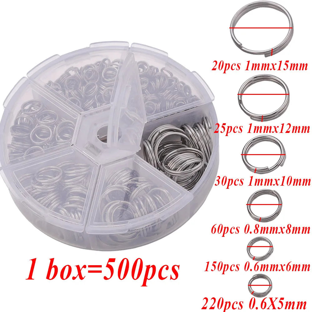 Stainless Steel Double Keychain Connector for DIY Jewelry Projects