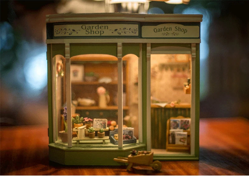 3D DIY Wooden Dollhouse Kit with Furniture - Irish Cottage Toy