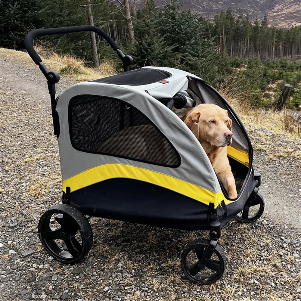 Premium 4-Wheel Pet Stroller - Foldable Dog Jogger Wagon