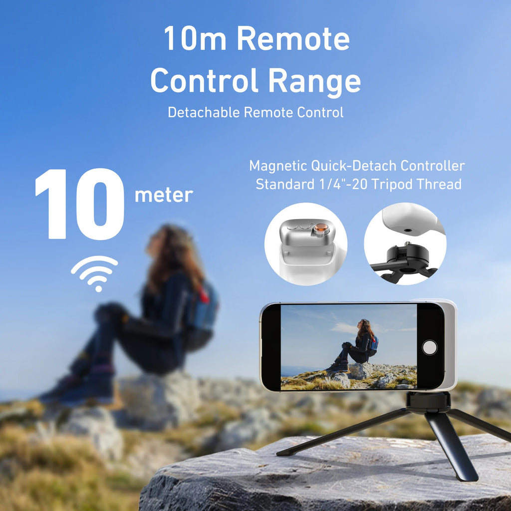 TELESIN Magnetic Camera Grip with Remote Control - Perfect for Vloggers