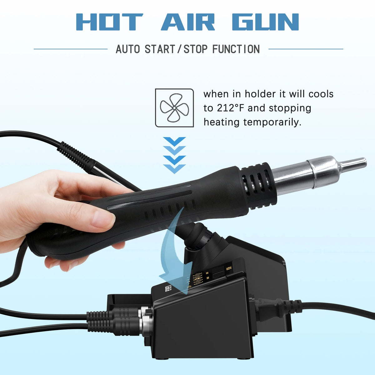 ILIBILIB 2-in-1 Soldering Station with Hot Air Gun for SMD Rework