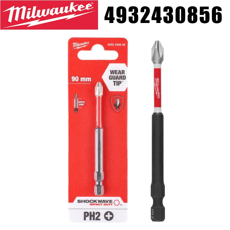 Milwaukee Shockwave PH2 90mm Impact Screwdriver Bit - Durable & Versatile
