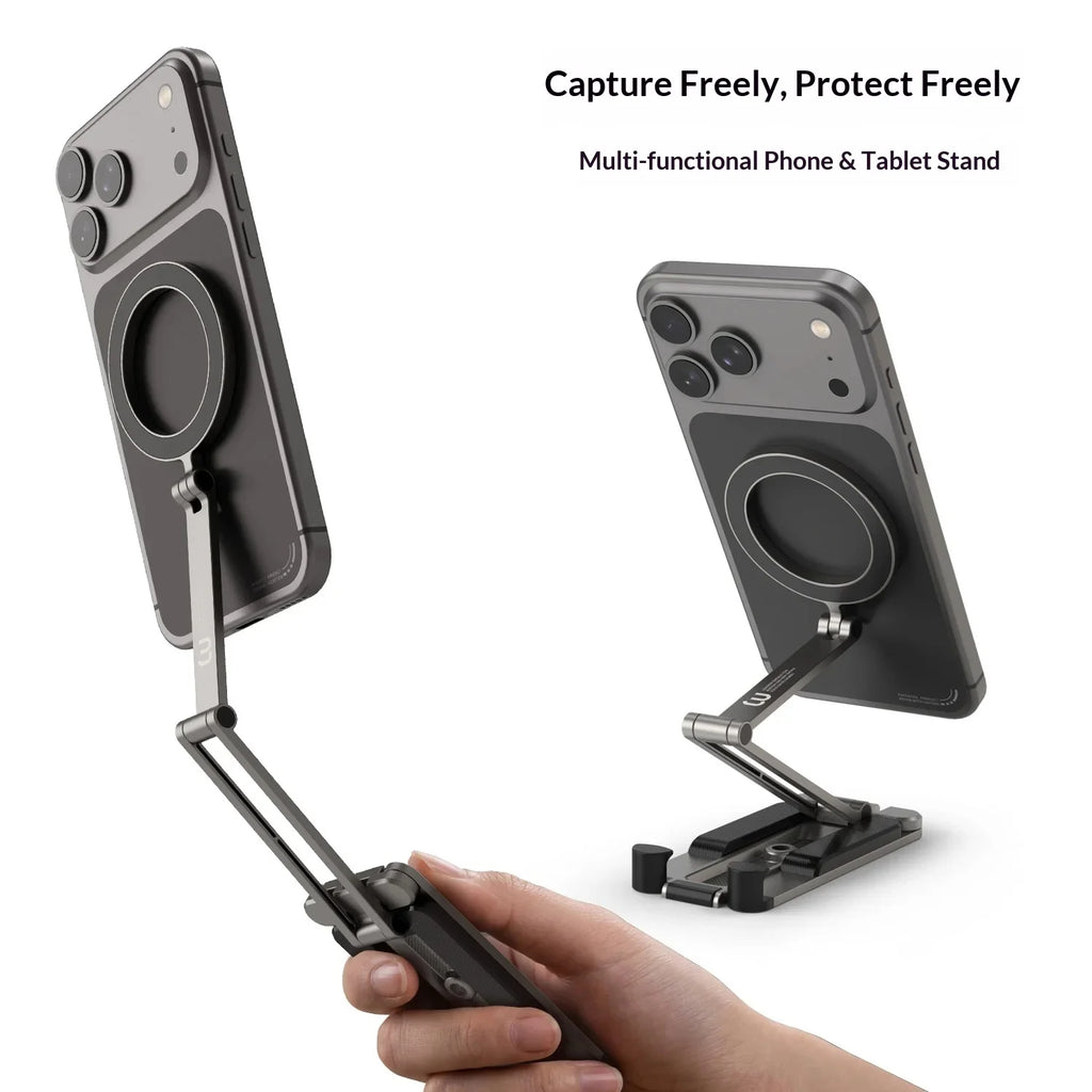 Multifunctional Magnetic Tripod Stand for Phones & Tablets - Foldable Design