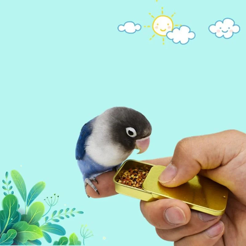 Interactive Bird Training Food Jar | Parrot Handheld Feeder Toy