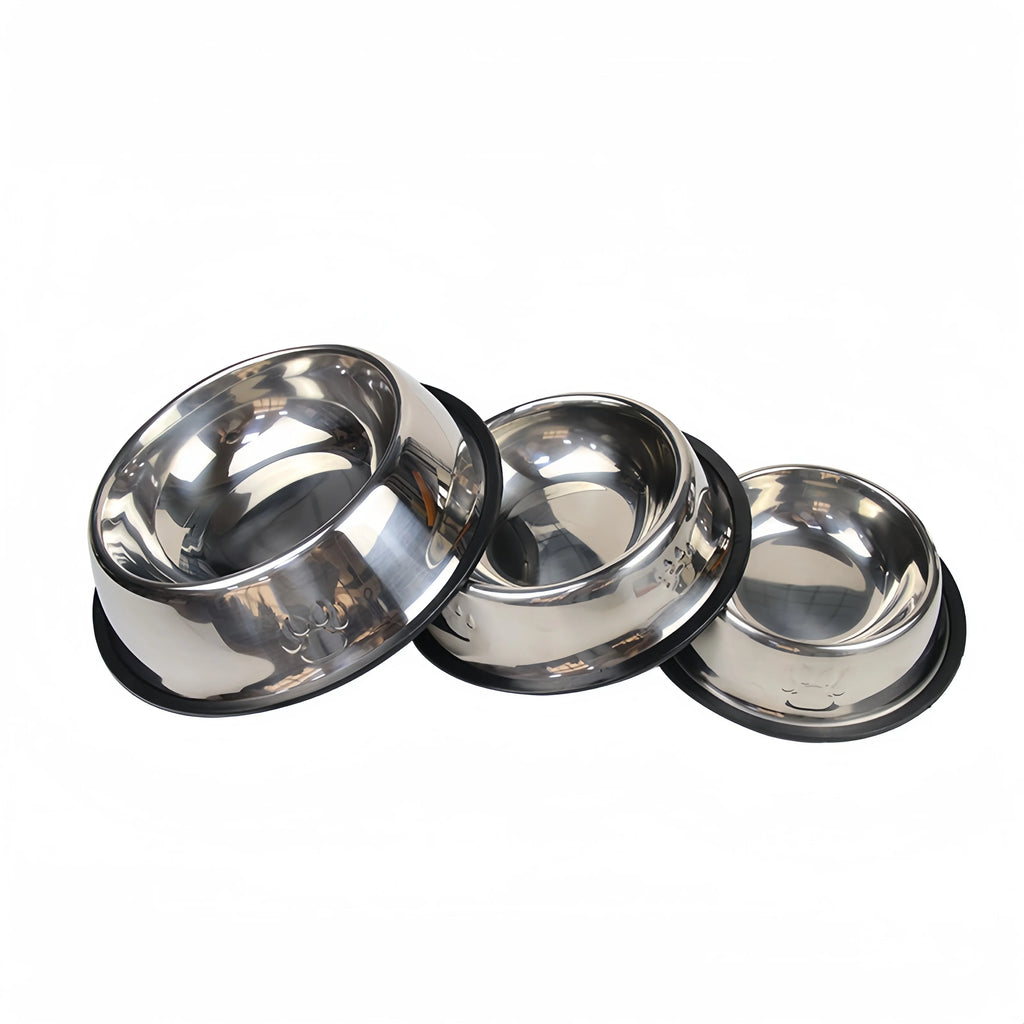 Durable Stainless Steel Pet Feeding Bowl - Easy to Clean & Maintain