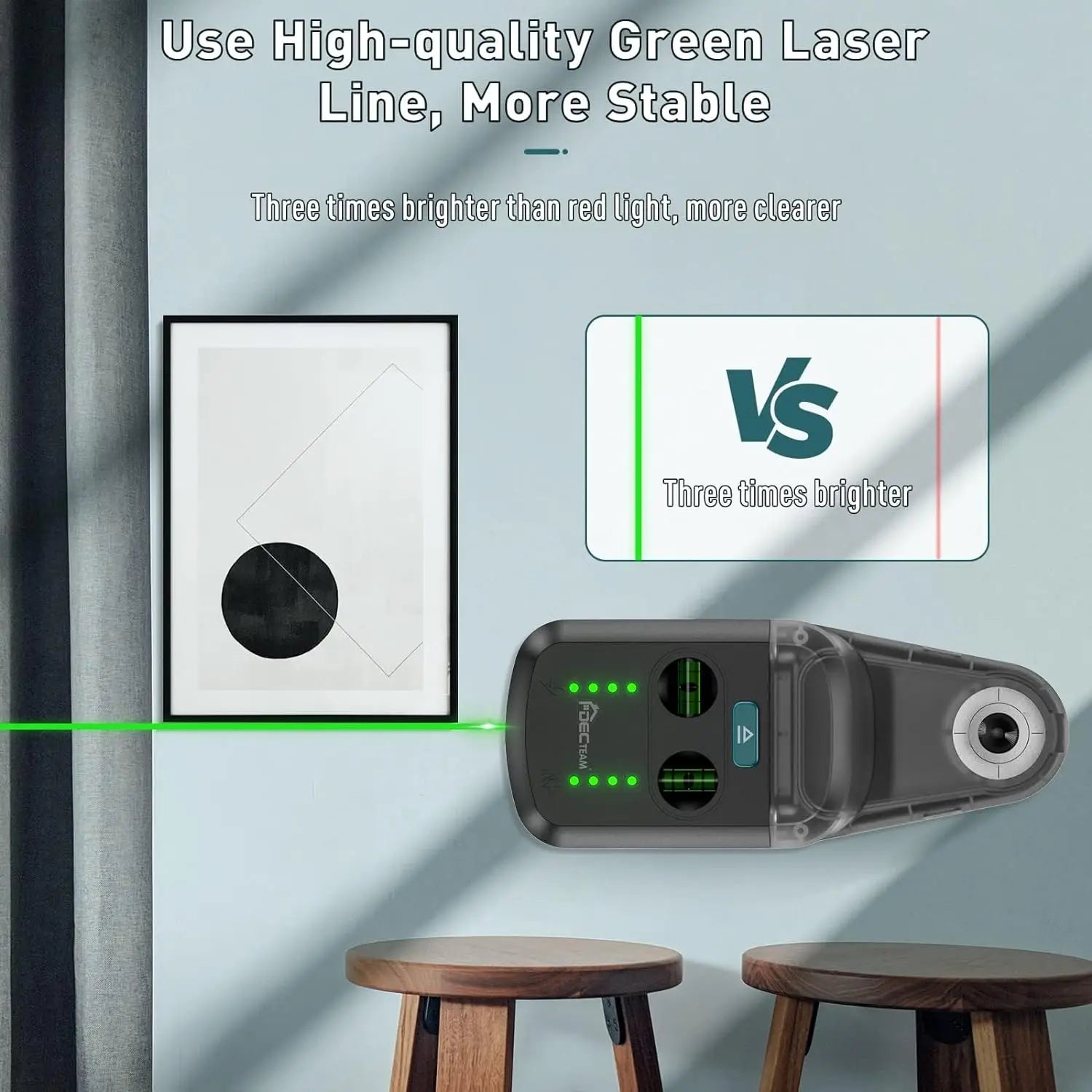 Decteam 4-in-1 Laser Level Dust Collector & Bracket for Home Projects
