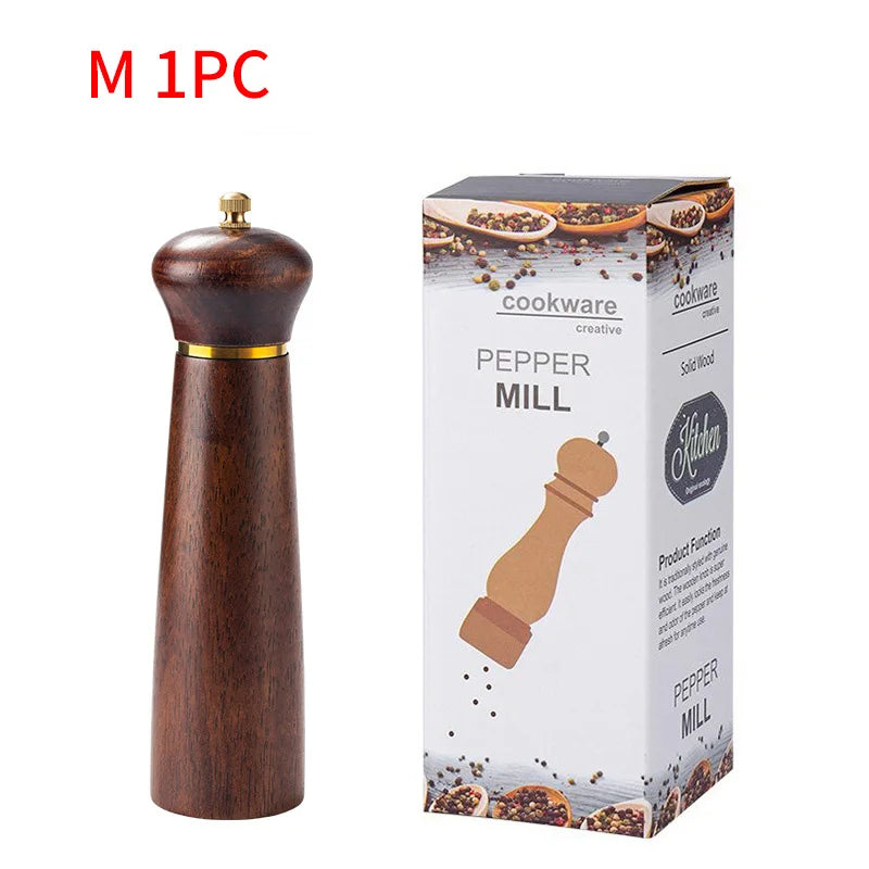 Antique Wood Pepper Mill - Stylish Salt and Pepper Grinder