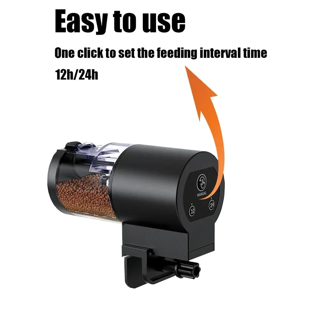Programmable Automatic Fish Feeder for Aquariums - 100ML Capacity