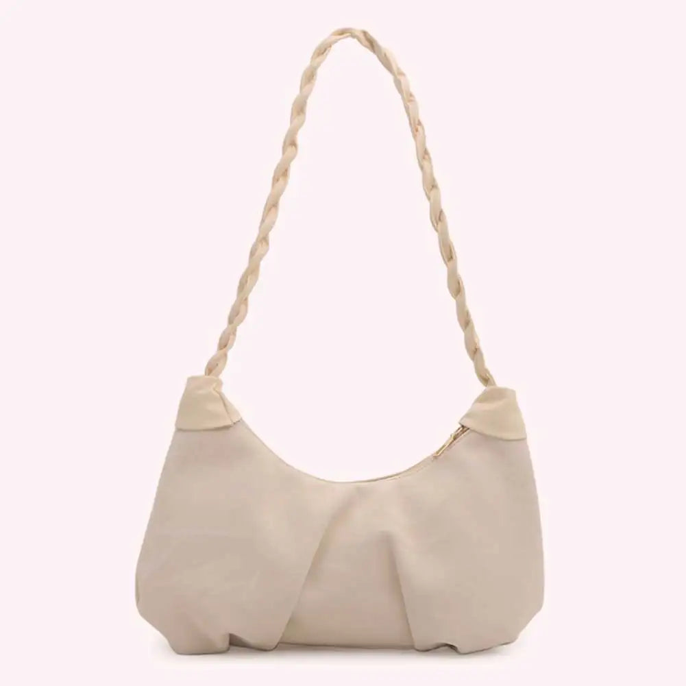 Minimalist Women's Shoulder Bag - Stylish Casual Purse with Zipper