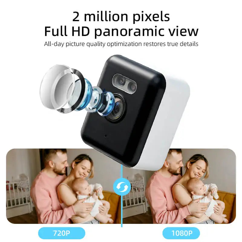 1080P WiFi Indoor Security Camera with Night Vision & Two-Way Talk