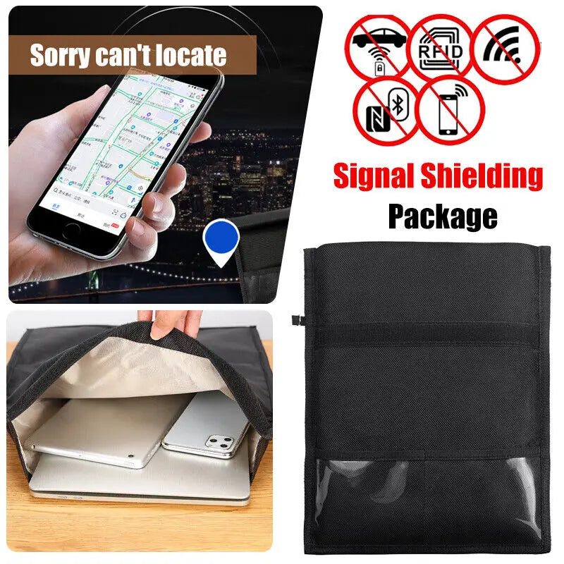 RFID Blocking Pouch - Anti-Tracking Faraday Bag for Phones & IDs