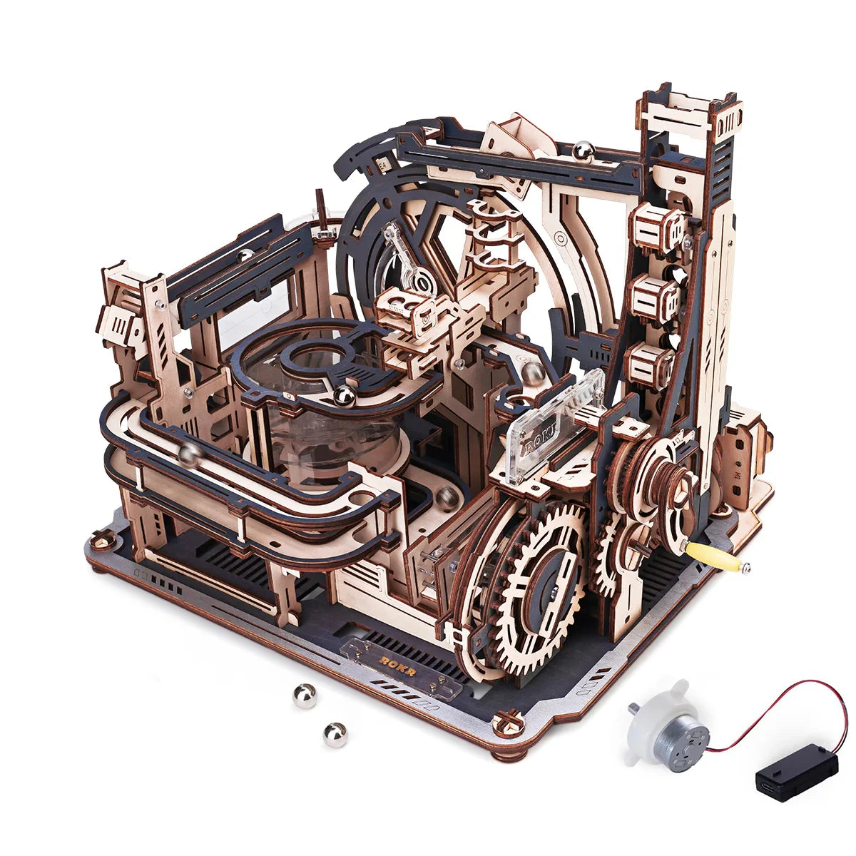 ROBOTIME ROKR Marble Spaceport 3D Wooden Puzzle - Unique Gift & Decor