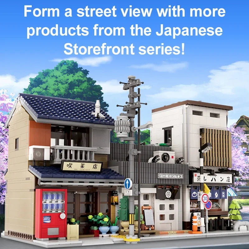 LED Japanese Tea Shop Building Blocks - Creative Architecture Toy Set