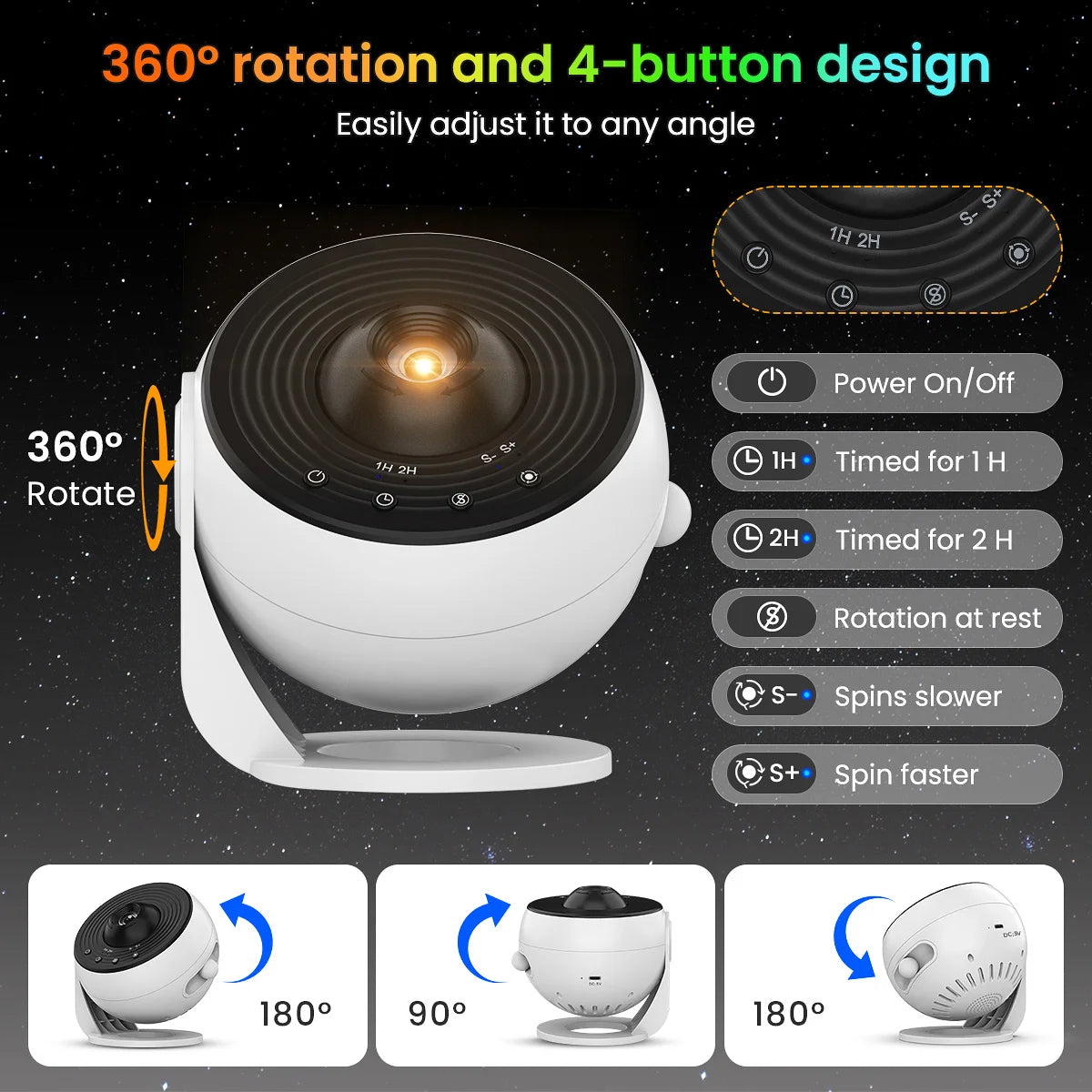 Starry Sky 4K Planetarium Projector | 13 Themes Night Light