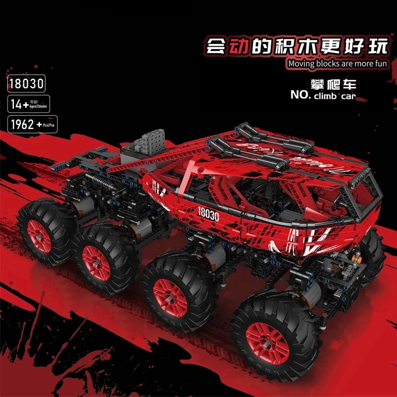 MOULD KING Remote Control Climbing Truck Building Blocks for Kids