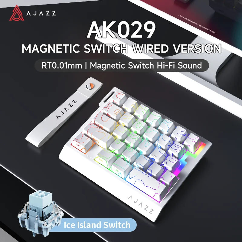 AJAZZ AK029 HE Wired Mini Mechanical Gaming Keyboard - 29 Keys