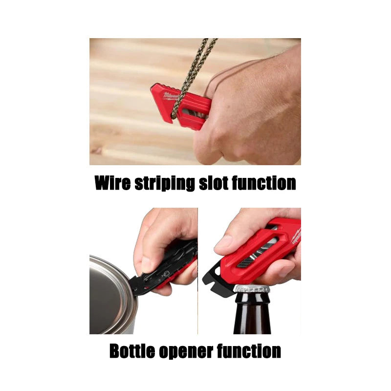 Milwaukee 4-in-1 Folding Utility Knife - Versatile Paper Cutter & Box Opener