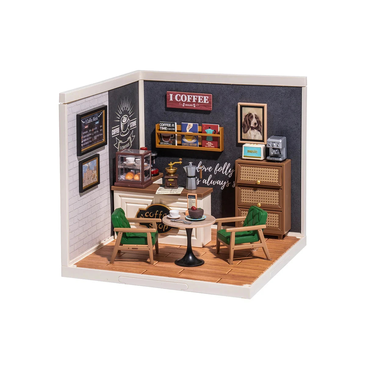 Rolife DIY Miniature House Cafe - Fun Building Kit for All Ages