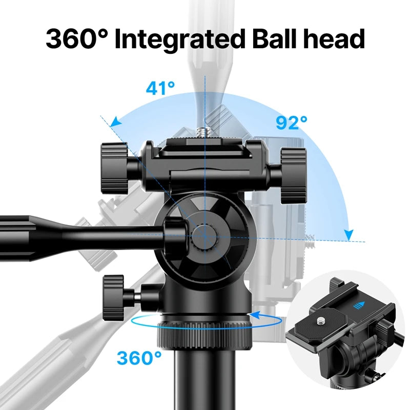 Ulanzi MT-65 Adjustable Aluminum Tripod for Camera & Smartphones
