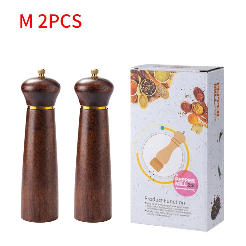 Antique Wood Pepper Mill - Stylish Salt and Pepper Grinder