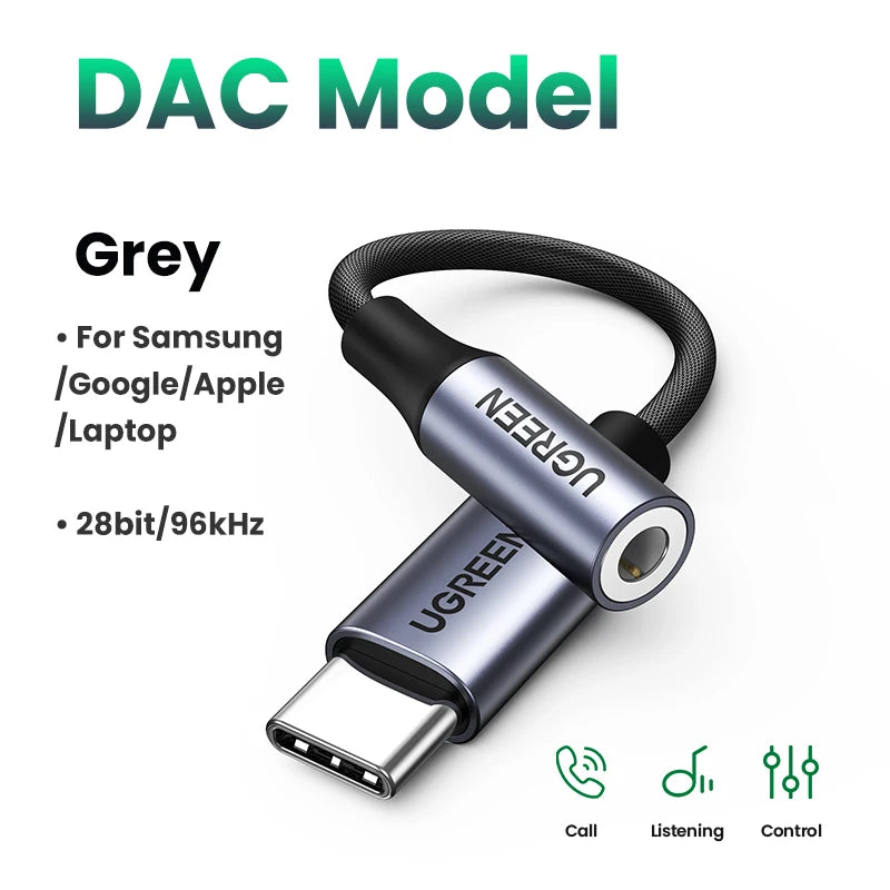UGREEN USB Type-C to 3.5mm Adapter - High-Fidelity Audio Connection