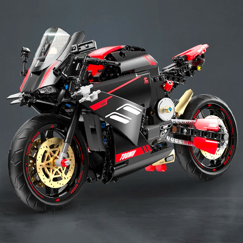 426-Piece Racing Motorcycle Model Kit - High-Speed STEM Toy Fun