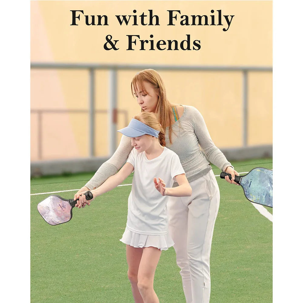 Lightweight Wooden Pickleball Paddle - Comfort Grip for Beginners