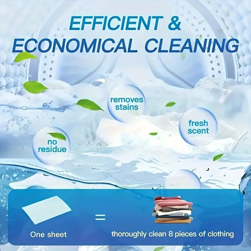 50 Eco-Friendly Laundry Detergent Tablets - Powerful, Hypoallergenic & Biodegradable
