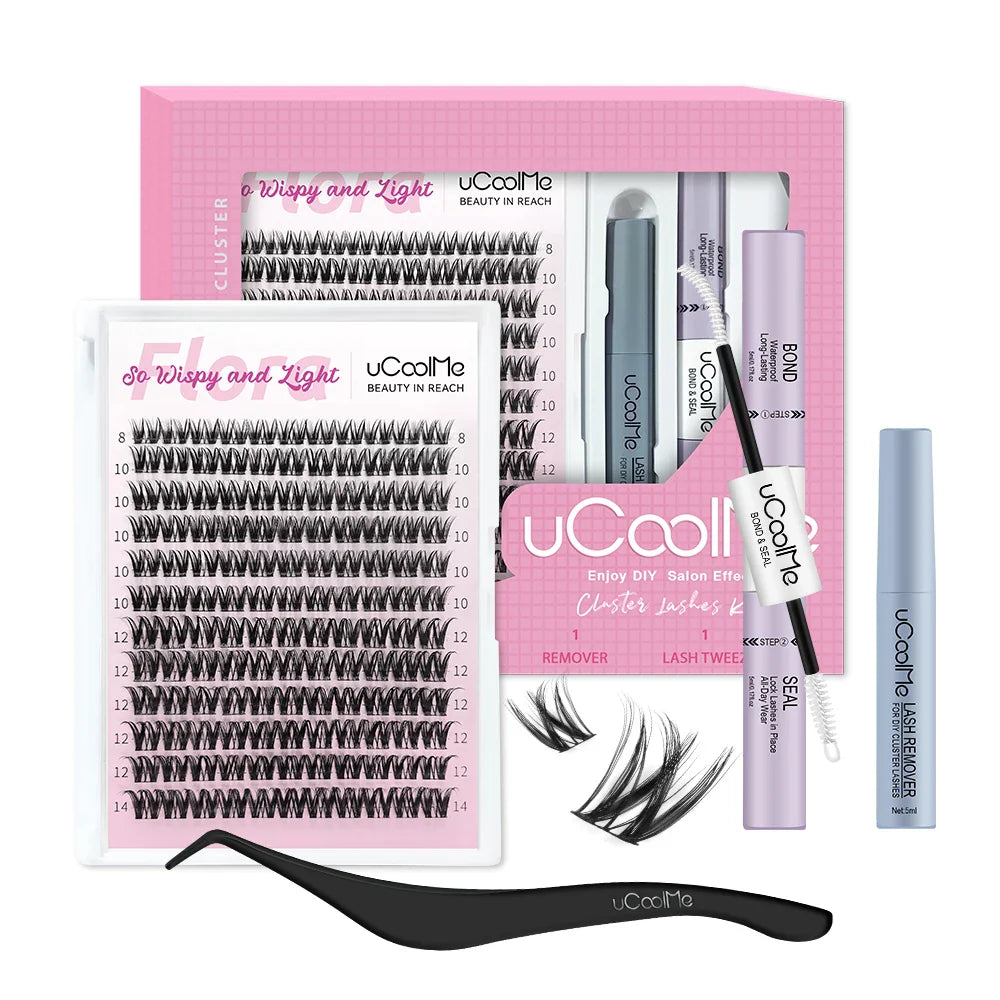 uCoolMe Fairy Lashes Cluster Set - DIY, Waterproof & Long Lasting
