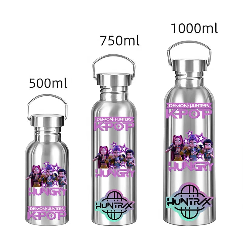 KPop Style Stainless Steel Water Bottle - 500/750/1000ML