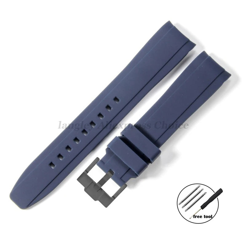 Versatile 20mm & 22mm Soft Rubber Watchband for Most Traditional Watches