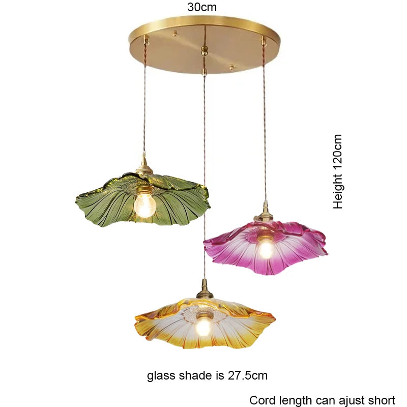 Elegant Retro French Glass Pendant Chandelier for Stylish Spaces