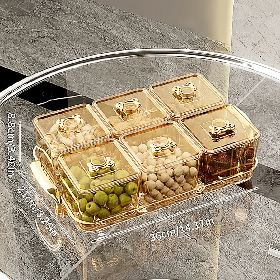 4/6 Compartment Clear Plastic Storage Tray – Durable & Eco-Friendly