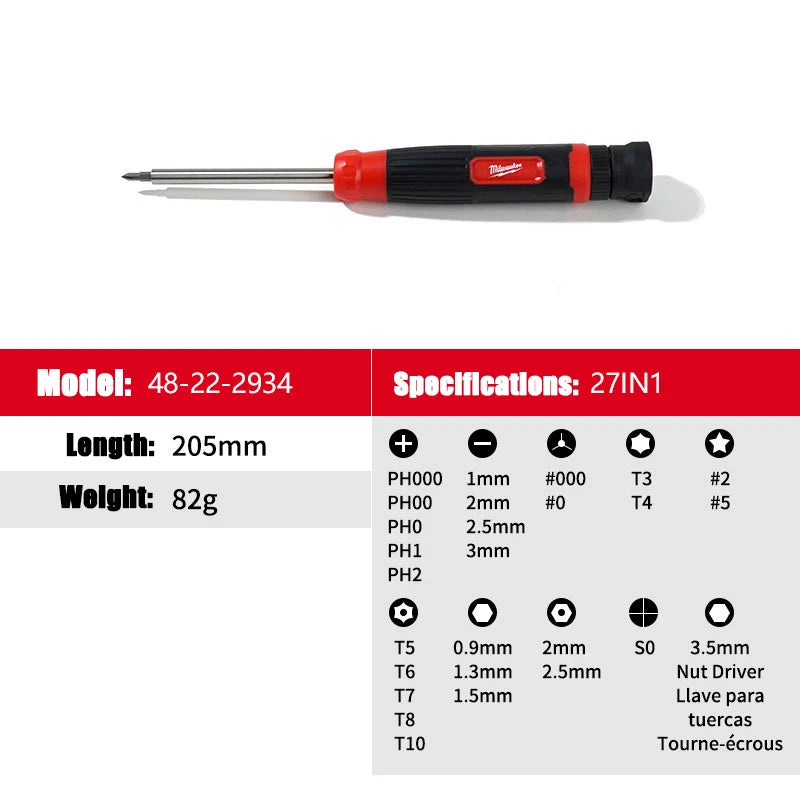 Milwaukee 27-in-1 Precision Multifunctional Screwdriver – Versatile Tool