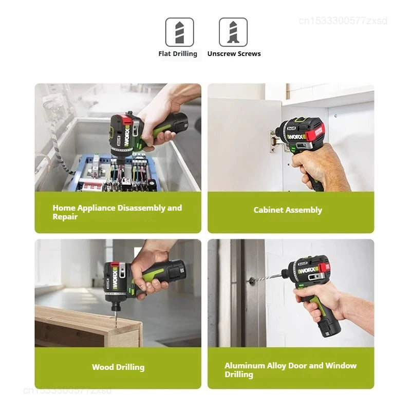 Worx WU139 Cordless Electric Impact Screwdriver - High Torque Power Tool