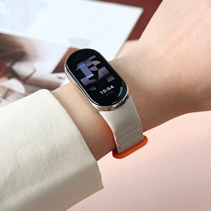 Premium Two-Tone Silicone Sports Watchband for Xiaomi Mi Band 8/9/10